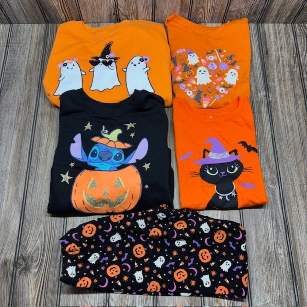 Girls Halloween Clothing Bundle Jumping Beans Disney Stitch Wonder Nation 10-12